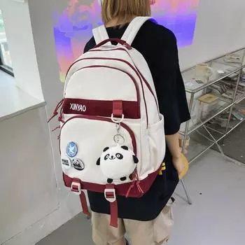 Простой студенческий рюкзак, школьный рюкзак большой емкости, модный рюкзак