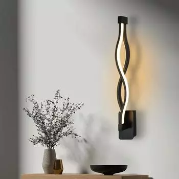 Простой светодиодный настенный светильник, современный длинный настенный светильник, домашняя спальня, лестница, гостиная, диван, фон, настенный светильник, внутреннее освещение, декоративная лампа Cool white no remote