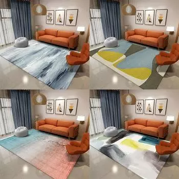 Простой свежий ковер в градиентном стиле для дома, гостиной, спальни, мягкий сетчатый красный коврик для журнального столика 40x60cm