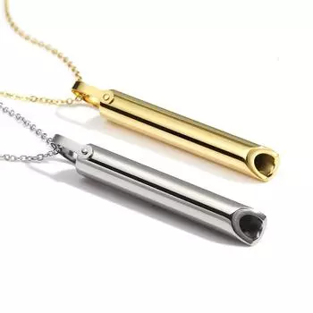 Простой свисток для дыхания для йоги, женское ожерелье, декомпрессионные украшения золотой