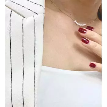 простой темперамент мини-цепочка на ключицу из натурального пресноводного жемчуга с титановым покрытием из стали 18-каратного золота модная цепочка из золотой проволоки 3 мм