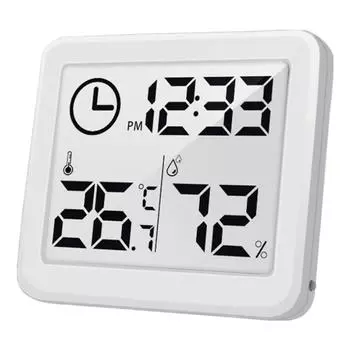 Простой термометр-гигрометр с ЖК-дисплеем часов для домашней комнаты