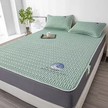Простой тонкий летний коврик для кровати, высококачественная прохладная ткань, комплект простыней, дышащая простыня Queen 120x200cm 2pcs