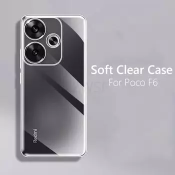 Простой тонкий мягкий прозрачный чехол из ТПУ для телефона Xiaomi Poco F6 Pro PocoF6 Pro Cover For Poco F6 чистый