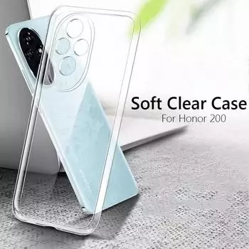 Простой тонкий мягкий прозрачный чехол из ТПУ для телефона Honor 200 Pro Honor200 Pro 5G, чехол Fundas Capa For Honor 200 чистый