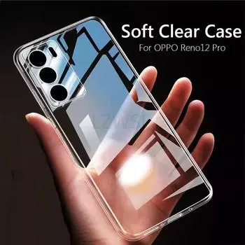 Простой тонкий мягкий прозрачный чехол из ТПУ для телефона для OPPO Reno12 Pro Reno 12 Pro 5G, чехол Fundas Capa For Reno12 чистый