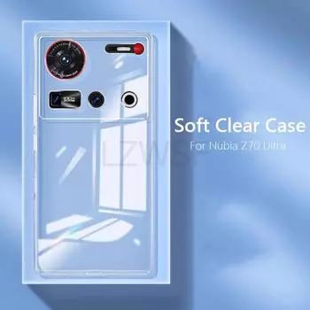 Простой тонкий мягкий прозрачный чехол из ТПУ для телефона ZTE Nubia Z70 Ultra Z70Ultra 5G Cover Fundas Capa For Nubia Z70 Ultra чистый