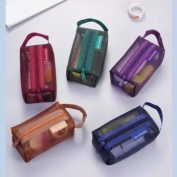 Простой трехмерный квадратный нейлоновый сетчатый кошелек для монет, портативная сумка, большая вместительная сумка для ключей, губной помады, органайзер для наушников, сумка для карточек