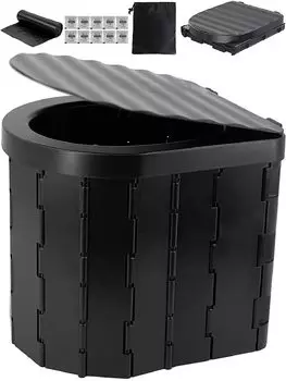 Простой туалет Hilax для утилизации 12 видов использования Простой портативный чрезвычайный случай предотвращения стихийных бедствий Портативный сон в сестринском с черными бедствиями,