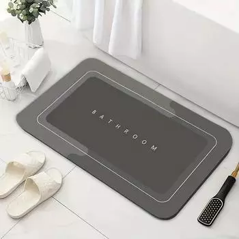 Простой туалет мягкий диатомовый грязь впитывающий коврик для пола в ванной бытовой коврик для ног в туалете коврик для двери в ванную 60 * 90cm