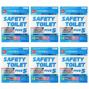 Простой туалет с разработанным Disaster Prevention, хранящимся в течение 15 лет, портативным туалетом для 5 комплектов по 6 x 30, сделанным в Японии, M&T, непроницаемым для запахов,