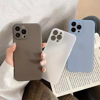 Простой ультратонкий матовый мягкий чехол для Iphone 13 12 11 Pro Max X Xr Xs Max 7 8 Plus Se 2020, полупрозрачная силиконовая задняя крышка For iPhone 13 Mini чистый