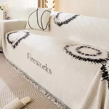 Простой универсальный чехол для дивана на четыре сезона, полотенце, подушка для дивана, эластичный чехол, зимний плюшевый нескользящий чехол для дивана 180-130cm