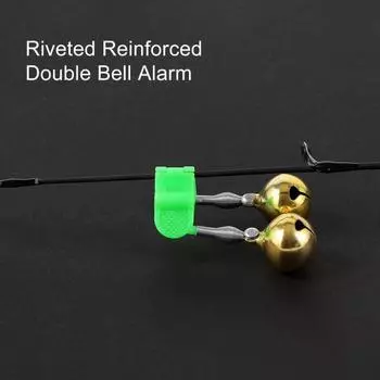 Простой в использовании двойной колокольчик, флуоресцентная сигнализация для приманки, удочка, аксессуары для спирального снаряжения A