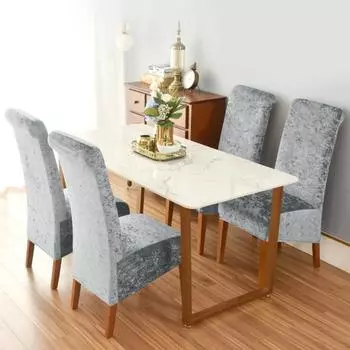 Простой в установке чехол для сидения Высокоэластичный Удобный утолщенный защитный чехол для обеденного стула шампанского