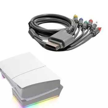 Простой в установке соединительный кабель AV, многофункциональный кабель AV, удобный телевизионный кабель, пластиковый кабель 1,8 м, подходит для XBOX360