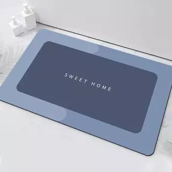 Простой впитывающий коврик для ванной комнаты, подходящий по цвету, нескользящий быстросохнущий коврик для дома, мягкий коврик из диатомовой грязи, простой в уходе 40 * 60cm