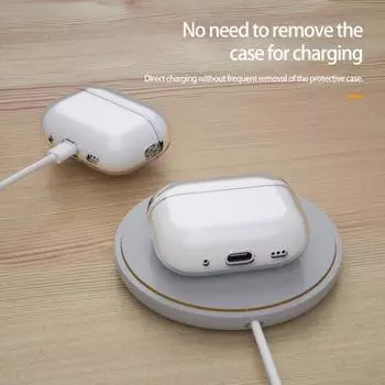 Простой защитный чехол для наушников противоударный сплошной цвет декоративный синий