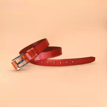 Простой женский ремень первого слоя, универсальный ремень, женский изящный декоративный модный ремень с пряжкой 110cm-130cm чёрный