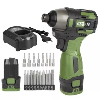 Prostormer 17V Impact Driver Набор инструментов Инструмент для затяжки Легкий беспроводной перезаряжаемый светодиодный индикатор Максимальный крутящий момент 2000 мАч Драйвер непрерывного действия