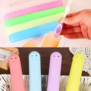 Простота бытовой популярный пылезащитный чехол для зубной щетки чехол для дома конфетный цвет дорожный портативный тюбик для зубной щетки B