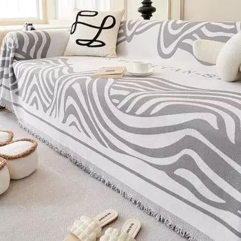 Простота диванного полотенца Four Seasons, нескользящее полностью покрытое пыленепроницаемое полотенце с защитой от кошек, универсальное скандинавское одеяло для дивана 180*130cm