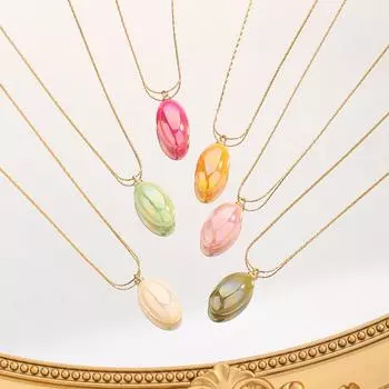 Простота, универсальность, мода, грушевидная форма, капли воды, окрашенные дофамином, ожерелье с виноградным зерном, кулон 1 pcs