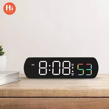 Простые электронные часы, креативный многофункциональный светодиодный будильник, температура, скачок, секундный дисплей, положительный отсчет времени, прикроватные часы