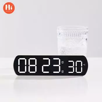 Простые электронные часы с обратным отсчетом времени, светодиодные многофункциональные часы, многогрупповой будильник с температурой и секундной стрелкой
