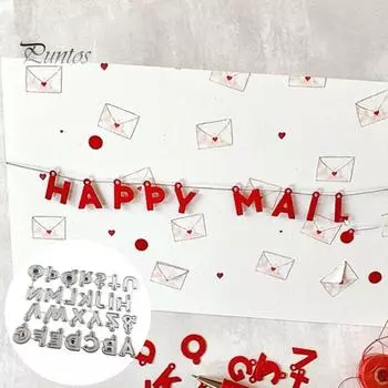 Простые алфавиты Подвеска Вырубной штамп тиснение Скрапбукинг Трафарет Форма Alphabet