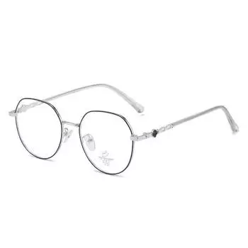 Простые антисиние очки для женщин с простым лицом, сверхлегкая оправа для близорукости, модные металлические очки, Джокер, плоское зеркало. Blue light prevention