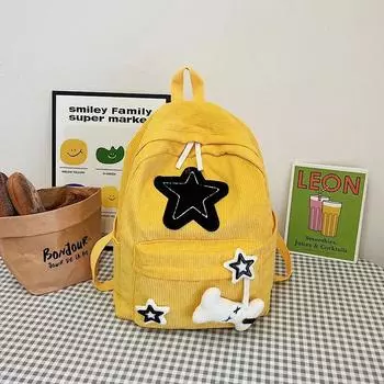 Простые бархатные женские рюкзаки повседневные сумки однотонные высококачественные большая вместимость строчка модные новые