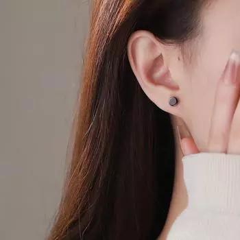 Простые блестящие серьги для женщин, геометрические персонализированные серьги для поездок на работу, универсальные и высококачественные серьги