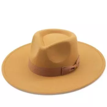 Простые британские стильные мужские и женские зимние шерстяные шляпы-федоры 9 см с большими полями, дерби, свадебные церковные джазовые шляпы 56-58CM Adjustable