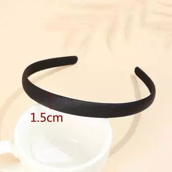 Простые черные атласные повязки на голову для женщин шириной 1,5/2/2,5/3 см, повязка для волос для девочек, сделай сам, резинки для волос, ободок для волос, головной убор, аксессуары для волос