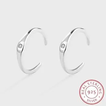 Простые циркониевые серьги S925, серебряные серьги для женщин, модные ювелирные изделия для вечеринок, свадебные украшения из стерлингового серебра, серьги для вечеринок, ювелирные изделия из стерлингового серебра серебряный