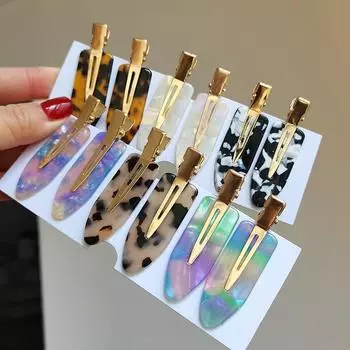 Простые цветные бесшовные заколки для волос для женщин, ацетат, без изгиба, заколки, заколки-утиные заколки, заколки, аксессуары для волос для девочек бездна