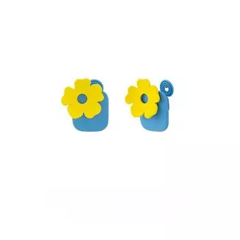 Простые цветы, геометрическая свежая модная катушка от комаров, без пирсинга, зажим для ушей