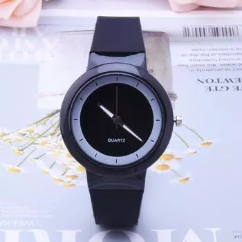 Простые Девушки Студенты Кварцевые Аналоговые Желейные Наручные Часы Силиконовый Ремешок Круглый Циферблат AVE