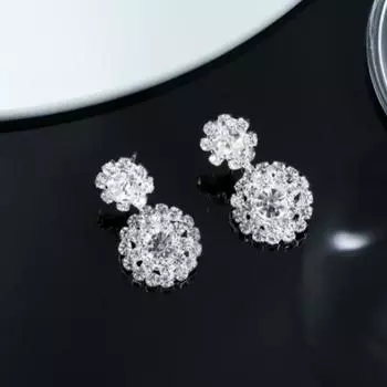 Простые европейские и американские серьги-гвоздики со снежинками, инкрустированные бриллиантами, роскошные модные темпераментные нишевые серьги-гвоздики высокого класса, новые женские серьги серебряный