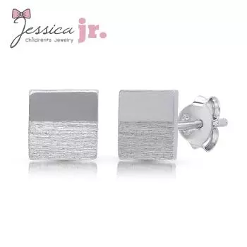 Простые ежедневные крошечные квадратные серьги-гвоздики для детей и женщин, не вызывающие аллергии, серебро 925 пробы