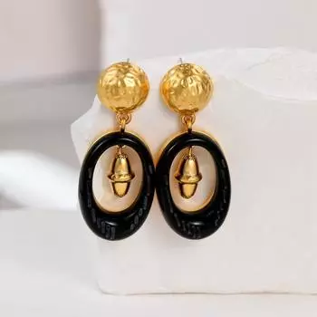 Простые французские серьги в стиле ретро, капающая смола, корейский темперамент, простые индивидуальные серебряные серьги с иглами 18K