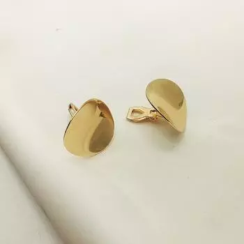 Простые геометрические круглые серьги Goden, металлические клипсы для женщин без пирсинга, зажимы для ушей
