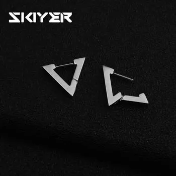 Простые геометрические серьги серебряного цвета для женщин и мужчин, серьги в стиле хип-хоп, аксессуары для выступлений золотой