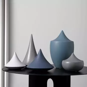 Простые художественные керамические украшения, креативные тумбы под телевизор для гостиной, витрины, модельные комнаты, кафе, украшения для домашнего стола Type B - (diameter 16x height 13cm)