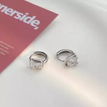 Простые и элегантные квадратные серьги-вкладыши, высококачественные геометрические серьги в стиле французский ретро, новый стиль