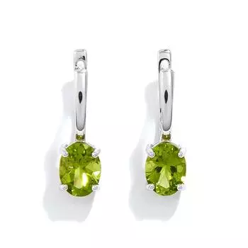 Простые и элегантные серьги-застежки из стерлингового серебра 925 пробы с натуральным перидотом для женщин и девочек, роскошные ювелирные изделия, подарок m серебряный