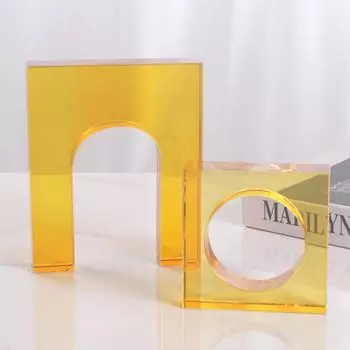 Простые и креативные желтые прозрачные хрустальные геометрические арки декоративные украшения для гостиничного номера и входа в гостиную украшения Square