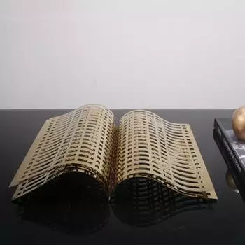 Простые и легкие роскошные черные художественные металлические полые свитки, модельные украшения для дома, офиса, кабинета, спальни, прихожей, украшения