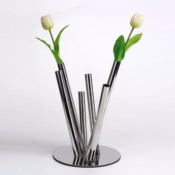 Простые и легкие роскошные металлические V-образные трубчатые цветочные украшения для комнаты, отдела продаж, спальни, журнального столика, ресторана, художественной вазы